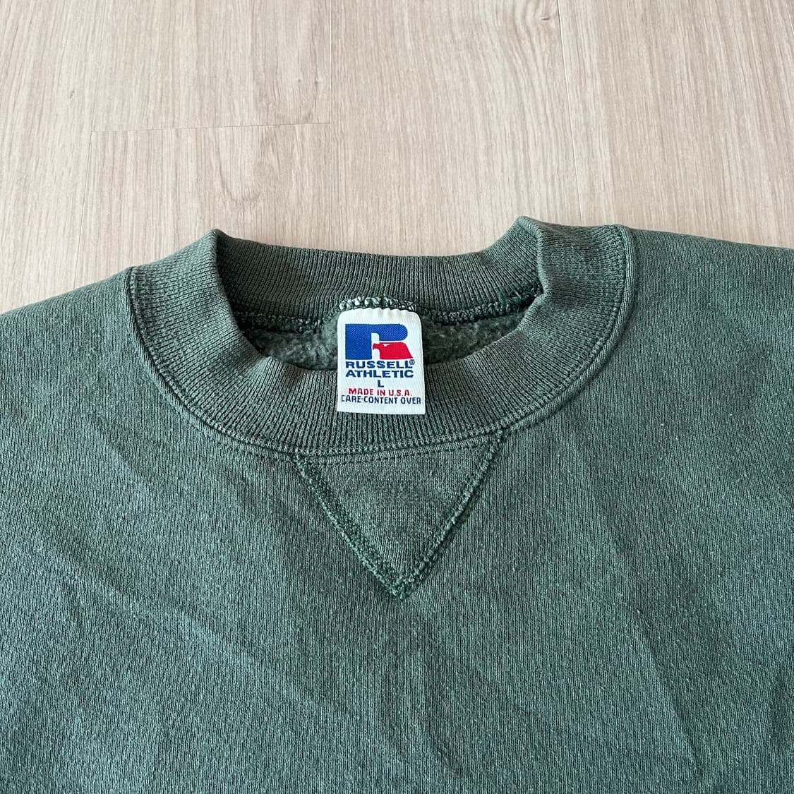 [L] 90s 빈티지 러셀 스웻셔츠 맨투맨 올리브 상품이미지2