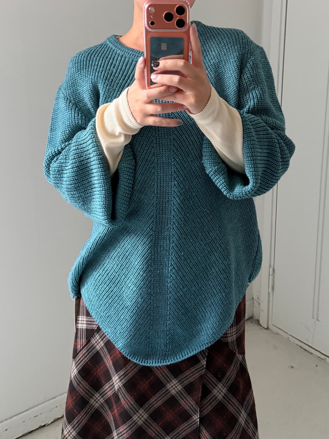 일본빈티지 청록 루즈핏 니트 상품이미지4