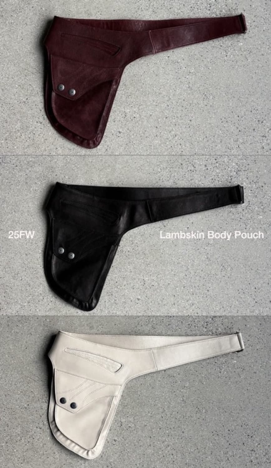 미스치프 lambskin body pouch (burgundy) 상품이미지1