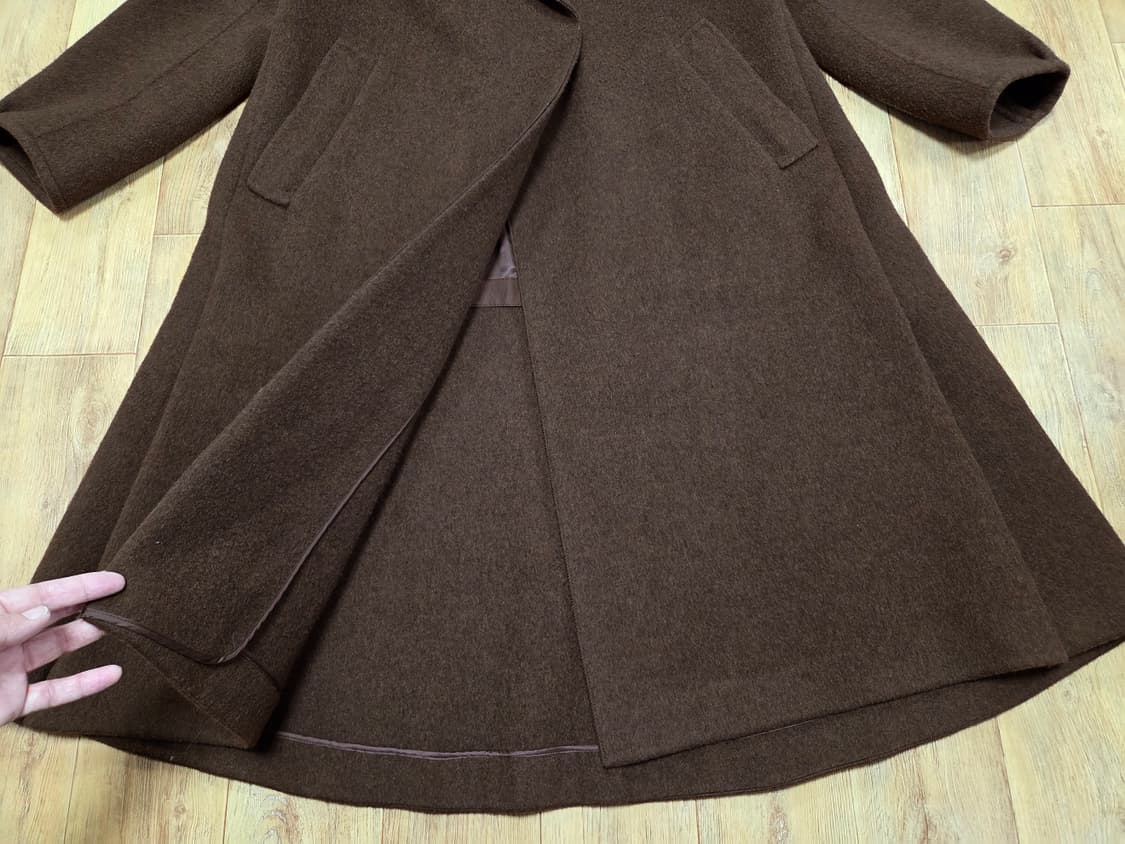 마인(MINE) 라쿤블렌드 와이드카라 핸드메이드코트 프리사이즈 상품이미지8