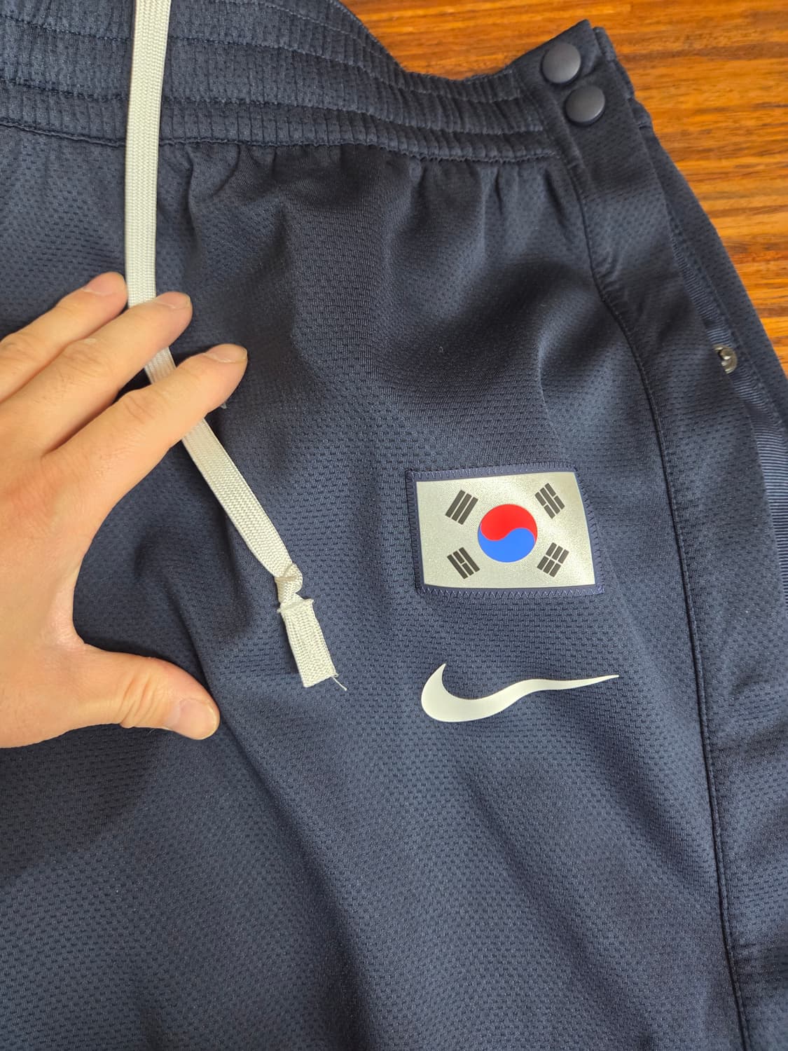 나이키 농구 국대 태극기패치 사이드버튼 조거팬츠 xl 상품이미지5