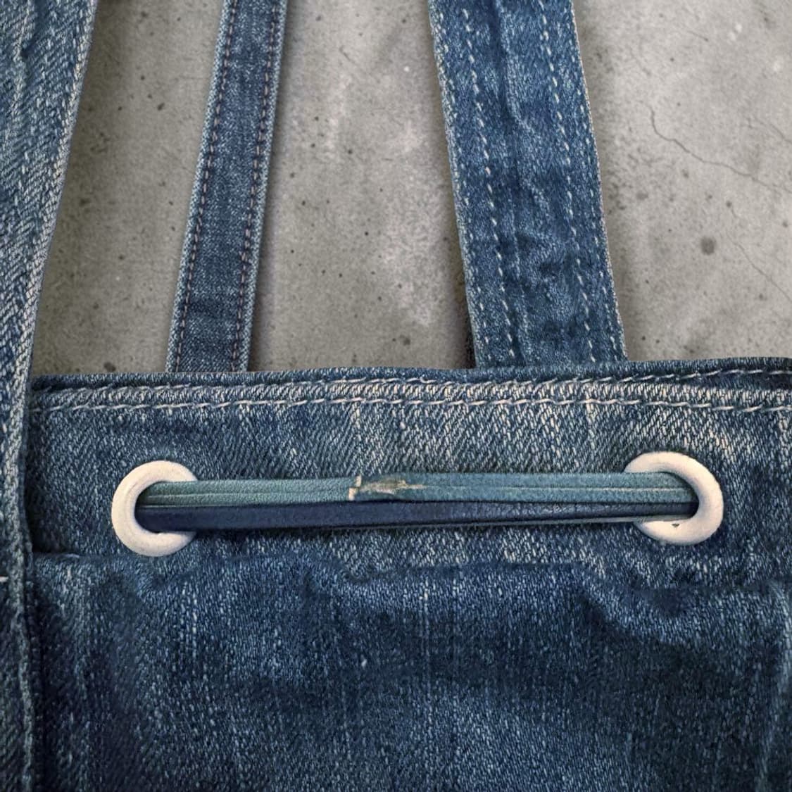 포터클래식 데님 스쿠모 레더 빈티지 토트백 상품이미지10