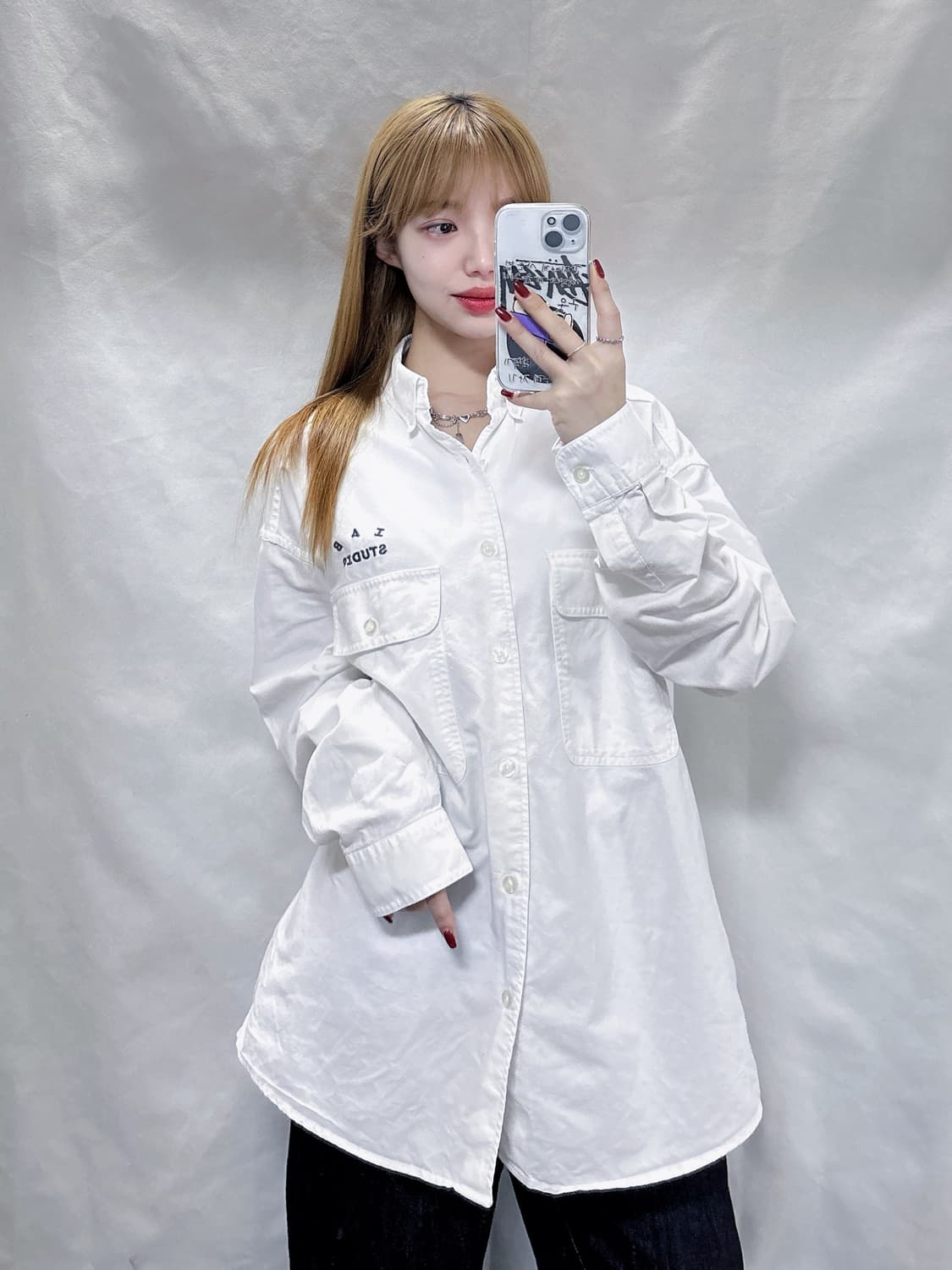 아이앱스튜디오 화이트 워크셔츠  상품이미지2