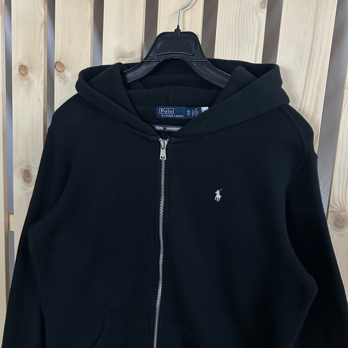 (XS) 폴로 랄프로렌 블랙 후드집업 상품이미지4