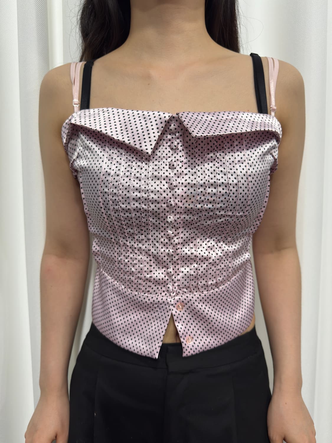 dot design blouse 상품이미지1