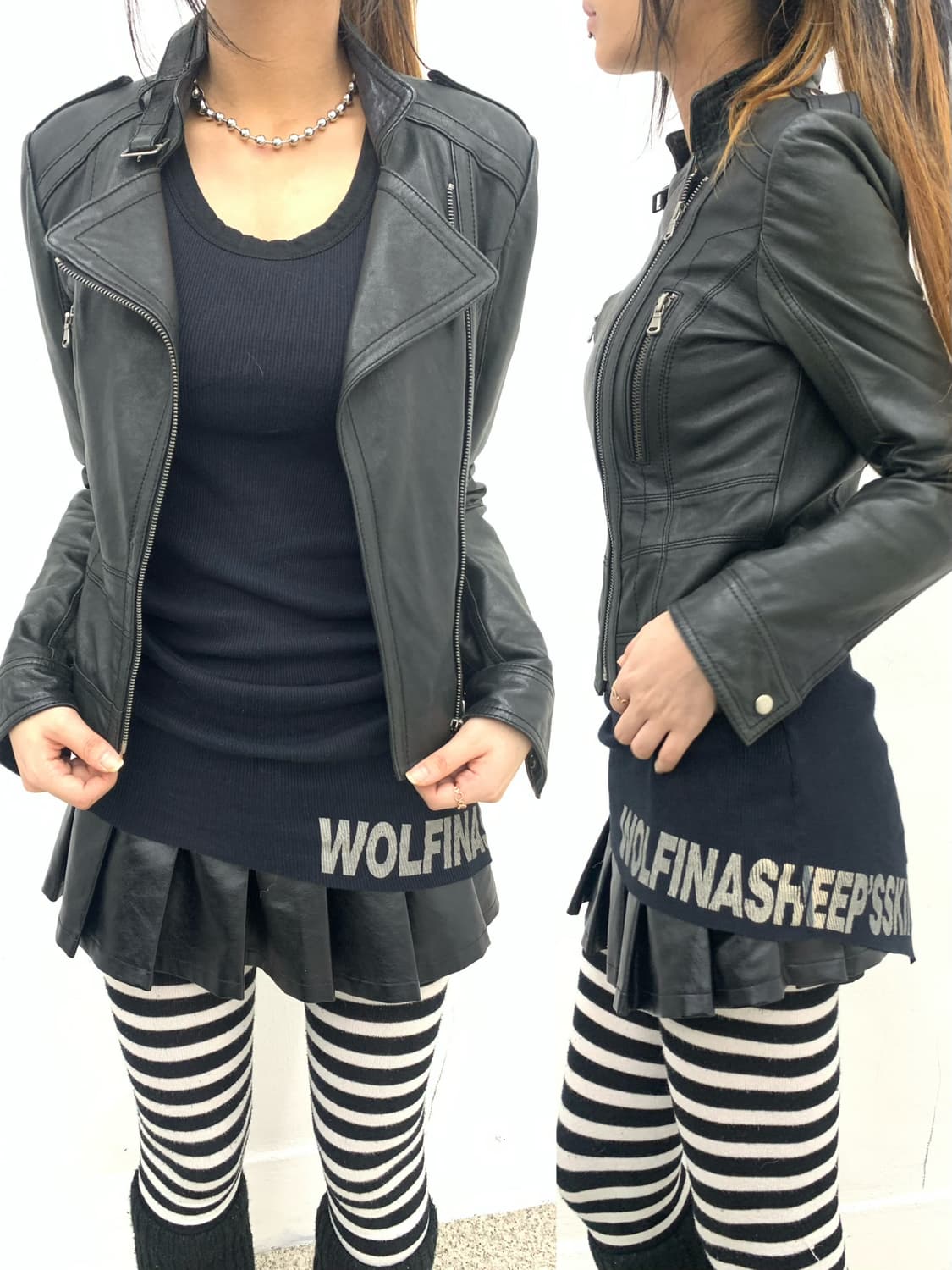 Buckle detail lambskin leather jacket   상품이미지1