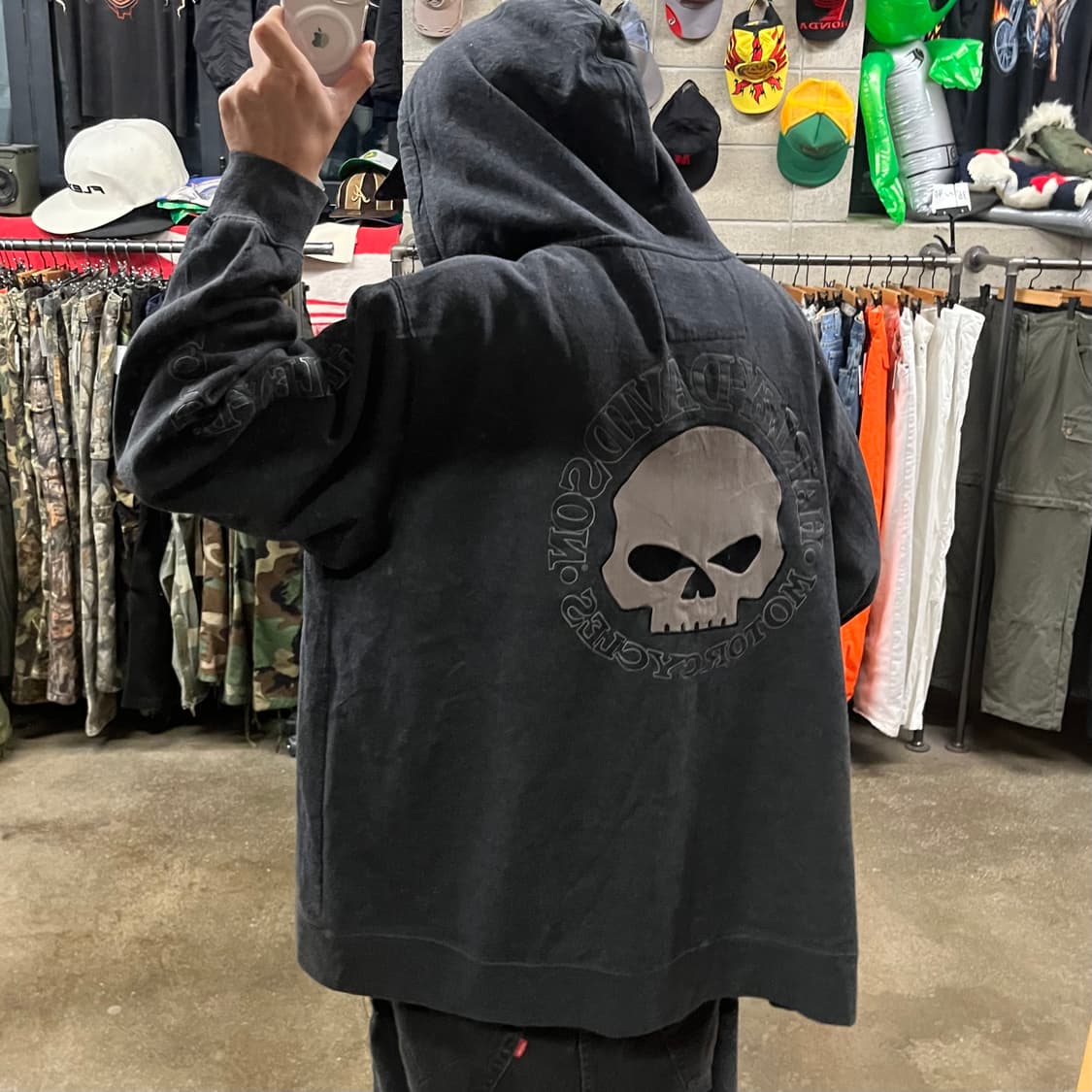 할리데이비슨 스컬 후드 집업 (110-115) 상품이미지8