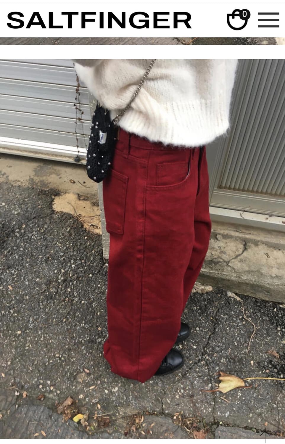 버건디 데님팬츠 m사이즈 상품이미지1