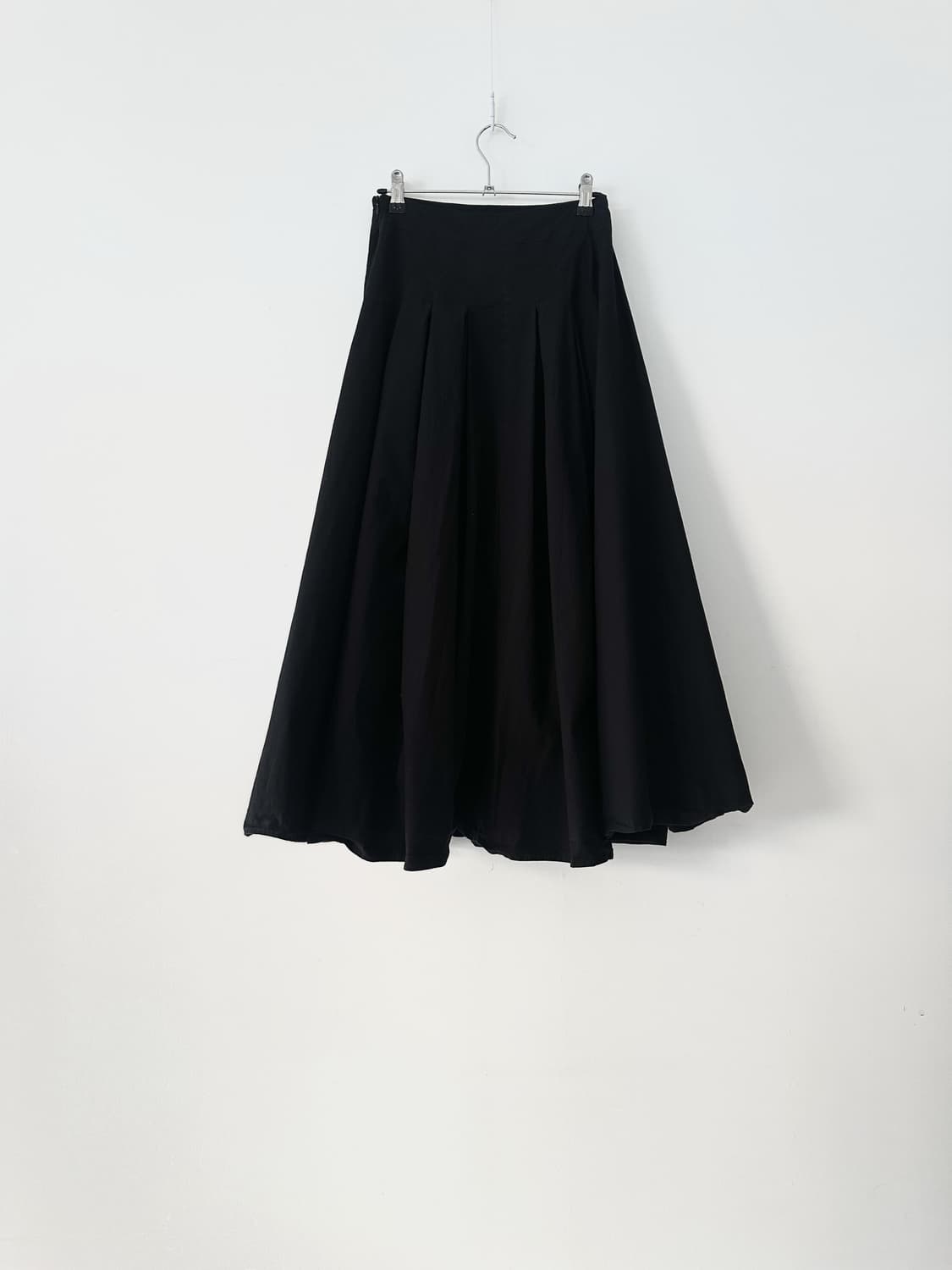 Ballon pleats long skirt / black 상품이미지1