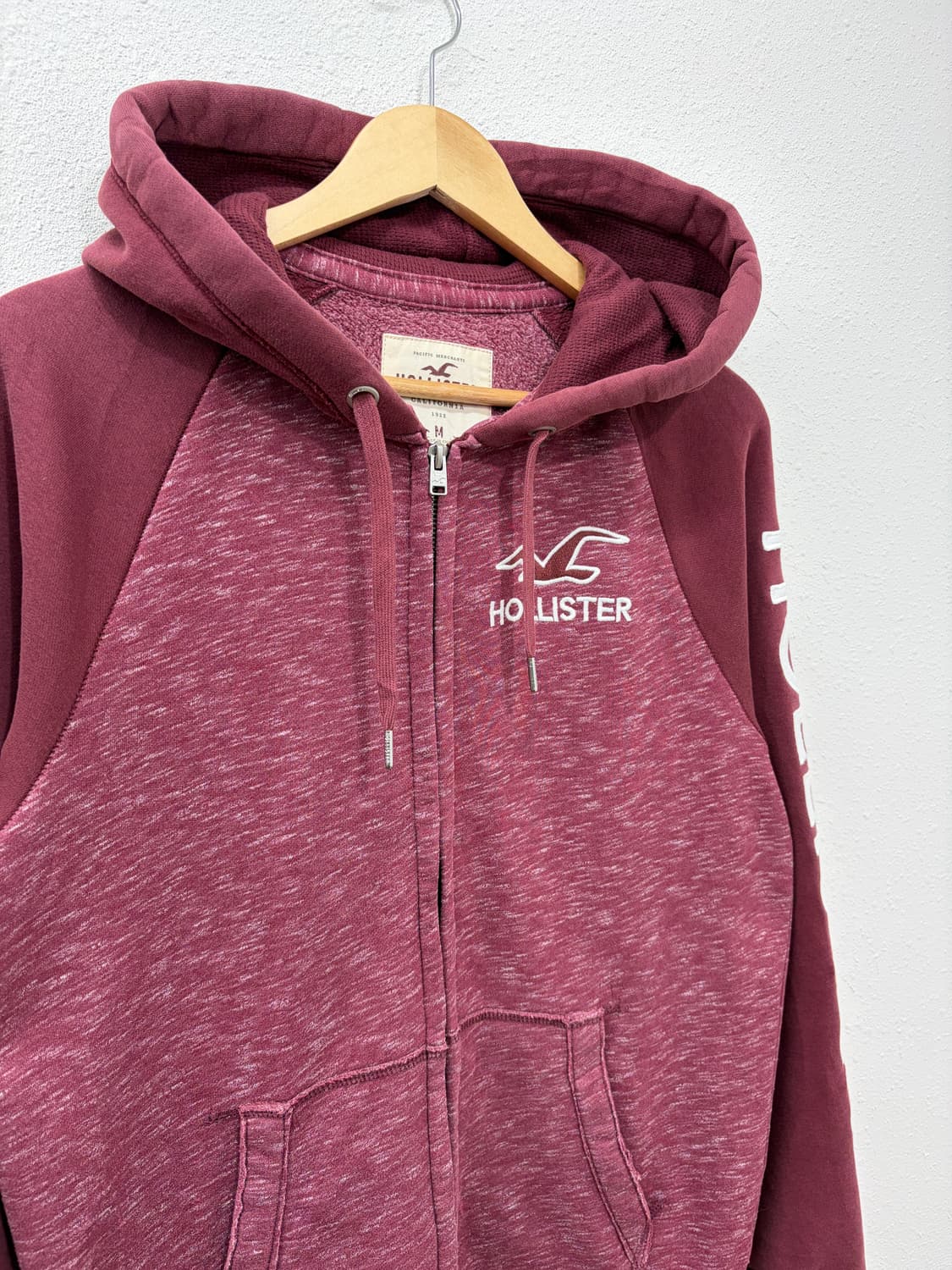 HOLLISTER 집업 후드티 버건디 상품이미지2