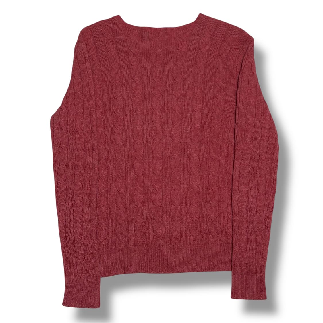 Polo Ralph Lauren 캐시미어 혼방 딥핑크 케이블 니트 상품이미지2