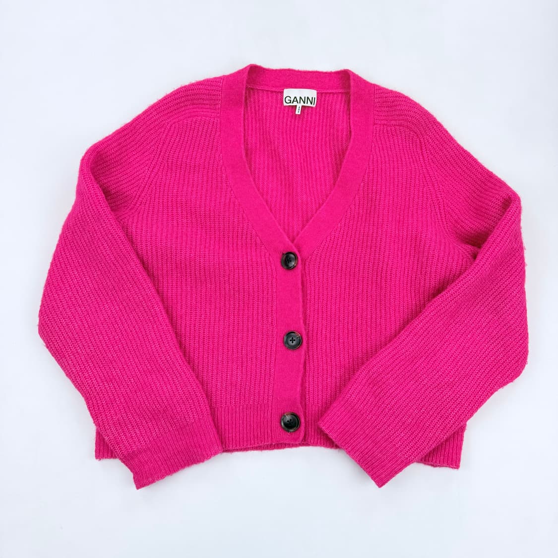 가니 알파카 울 혼방 가디건 상품이미지1