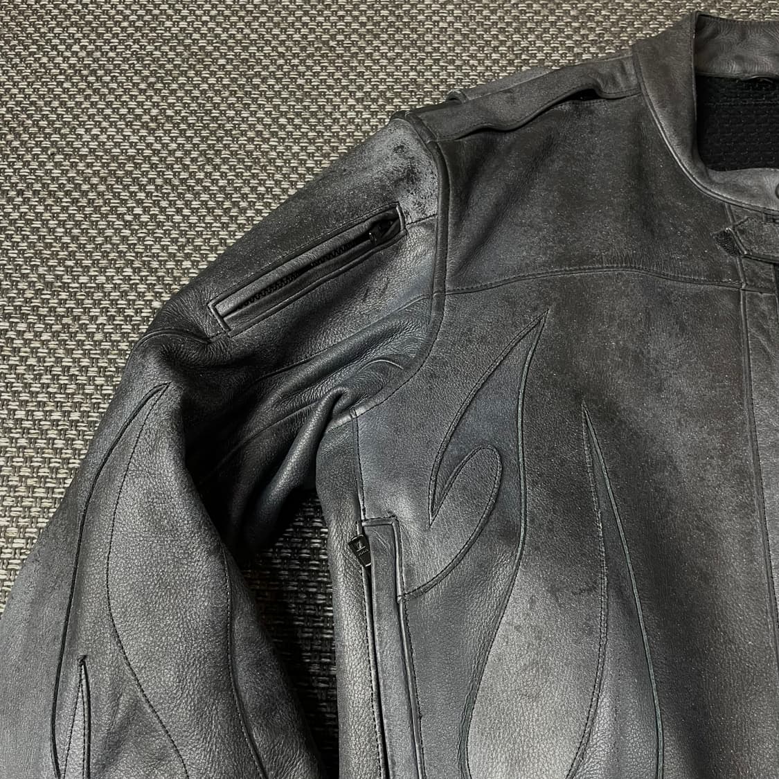 빈티지 RJ 바이커 레더 자켓 L 상품이미지4