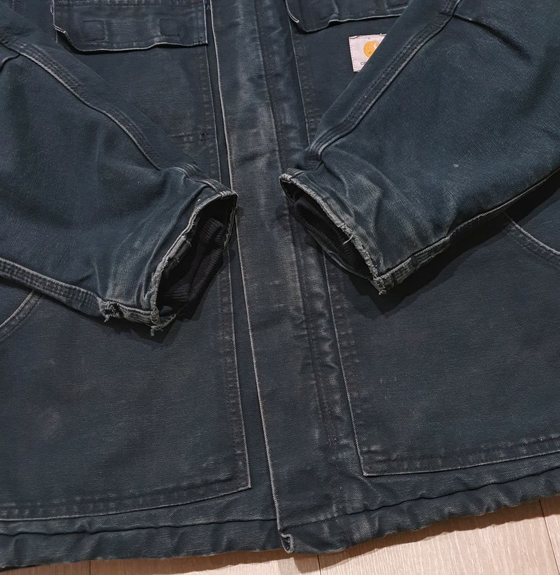 칼하트 덕 퀼팅 코트 105-110 블랙 빈티지 상품이미지5