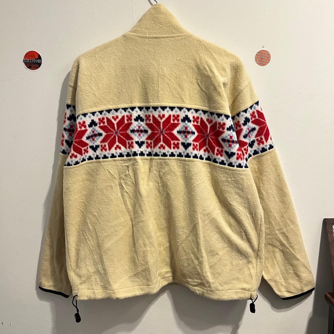 빈티지 노르딕 패턴 울 집업 후리스 자켓 상품이미지2