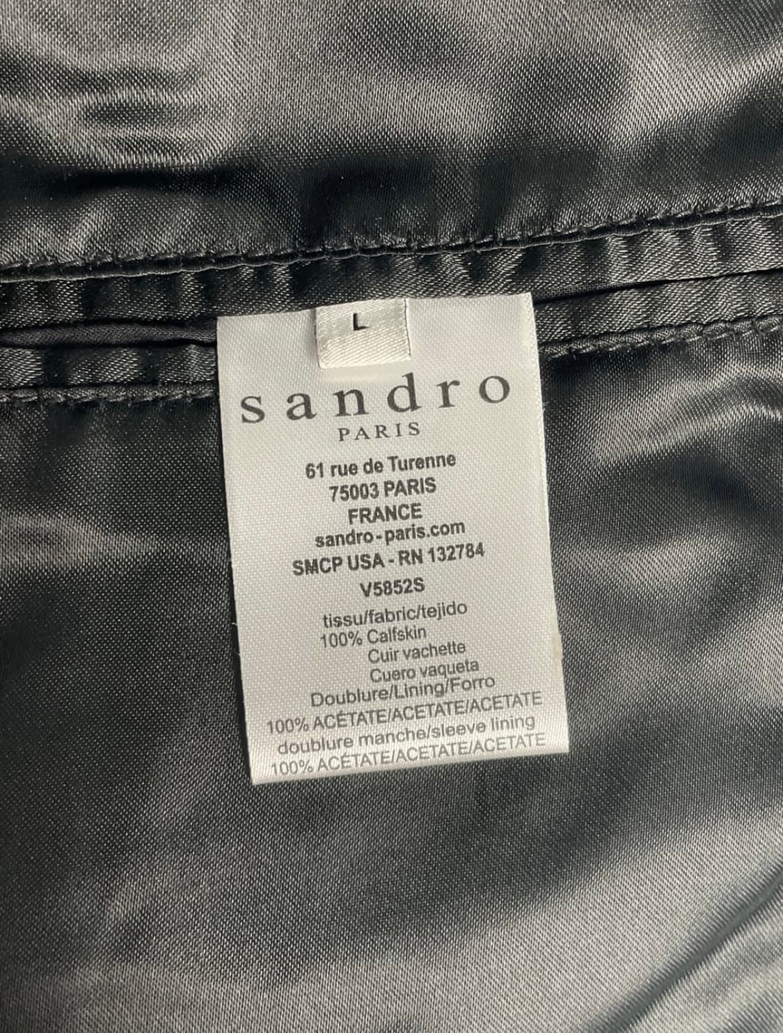 산드로 레더 자켓 상품이미지3