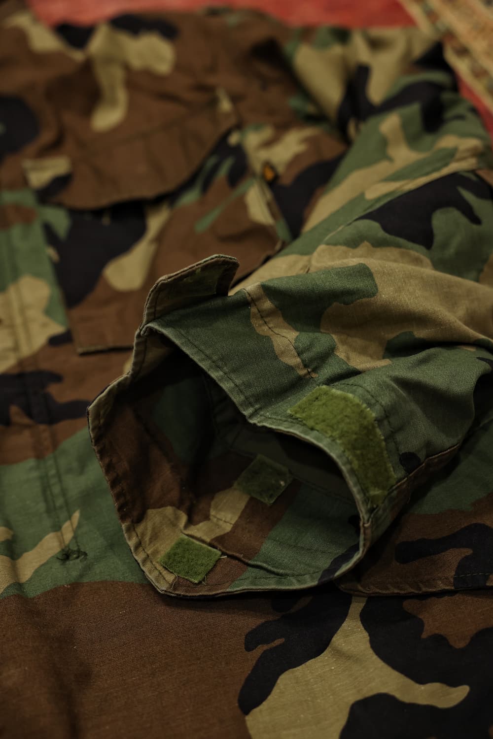 80s 오리지널 밀리터리 우드랜드카모 m65필드자켓 세트 판매 상품이미지2