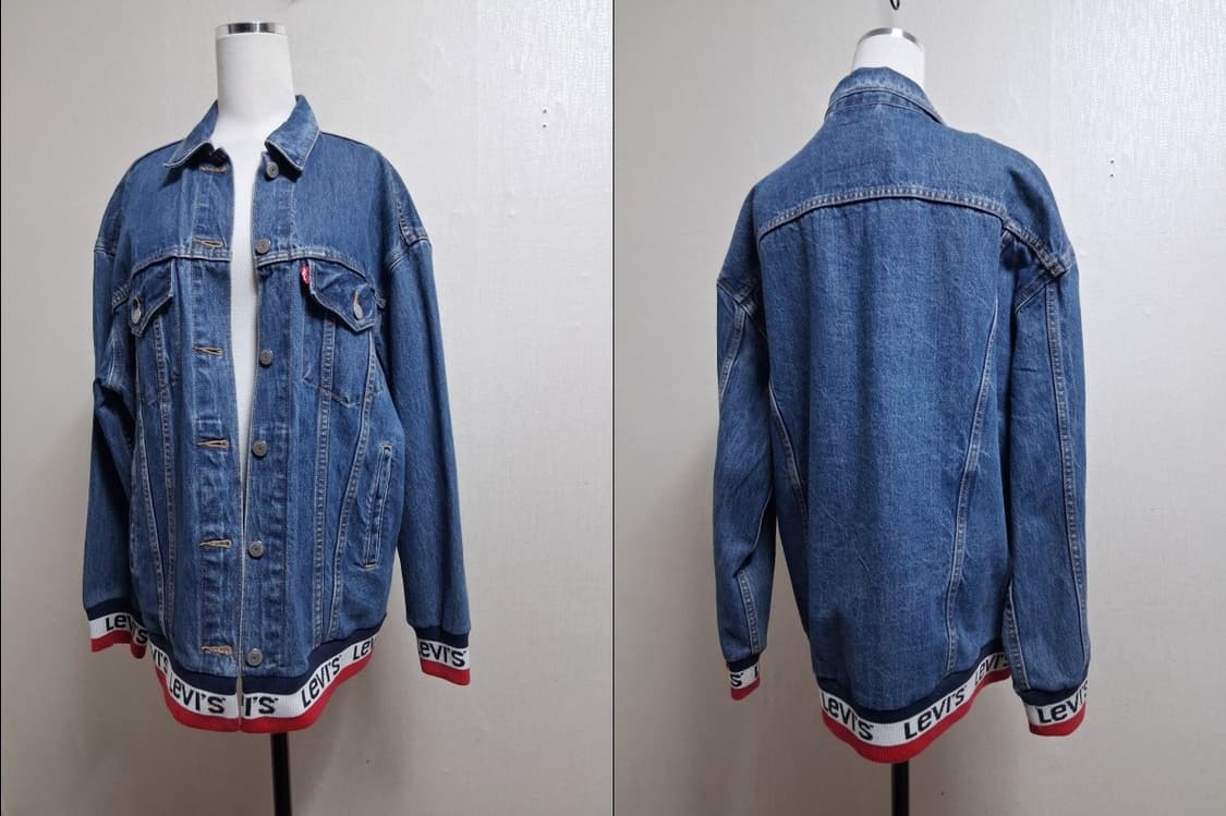 리바이스 여성 프리미엄 데님 청쟈켓 오버핏 5566 S 상품이미지3