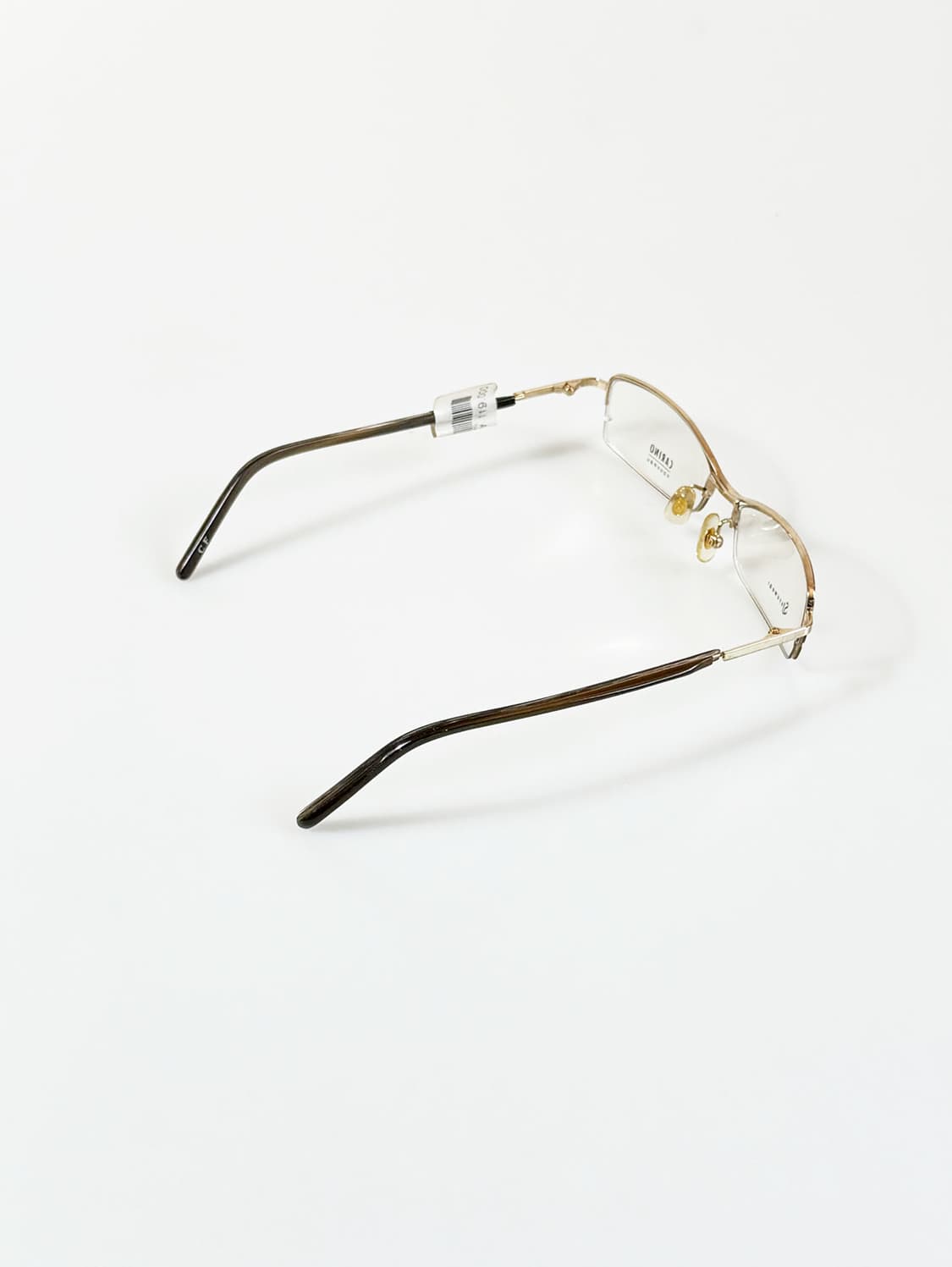 서전 CARINO 골드 반무테 스퀘어 빈티지 안경 상품이미지4