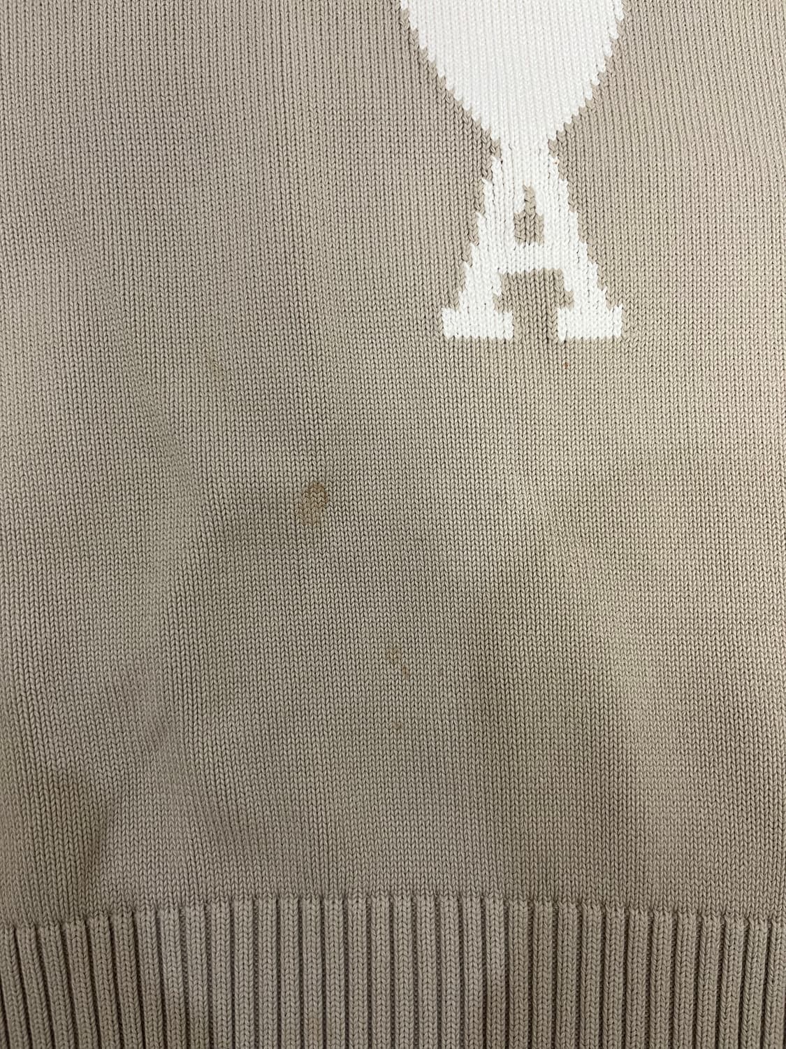 아미 빅 로고 스웨터 베이지 와이트 22ss -L 상품이미지3