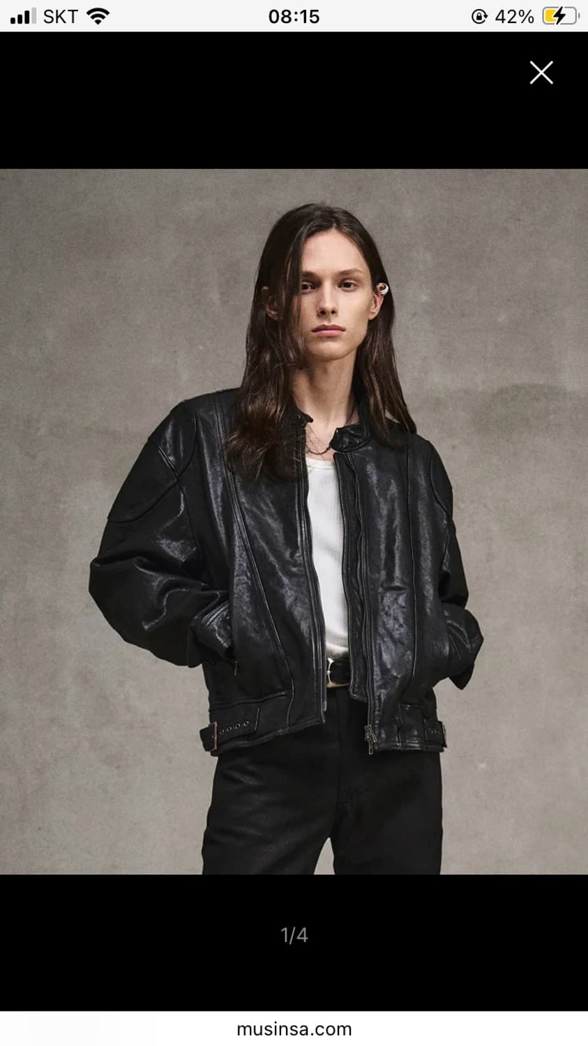 엘무드 1125 나이프램스킨 레더자켓 (44) 상품이미지1