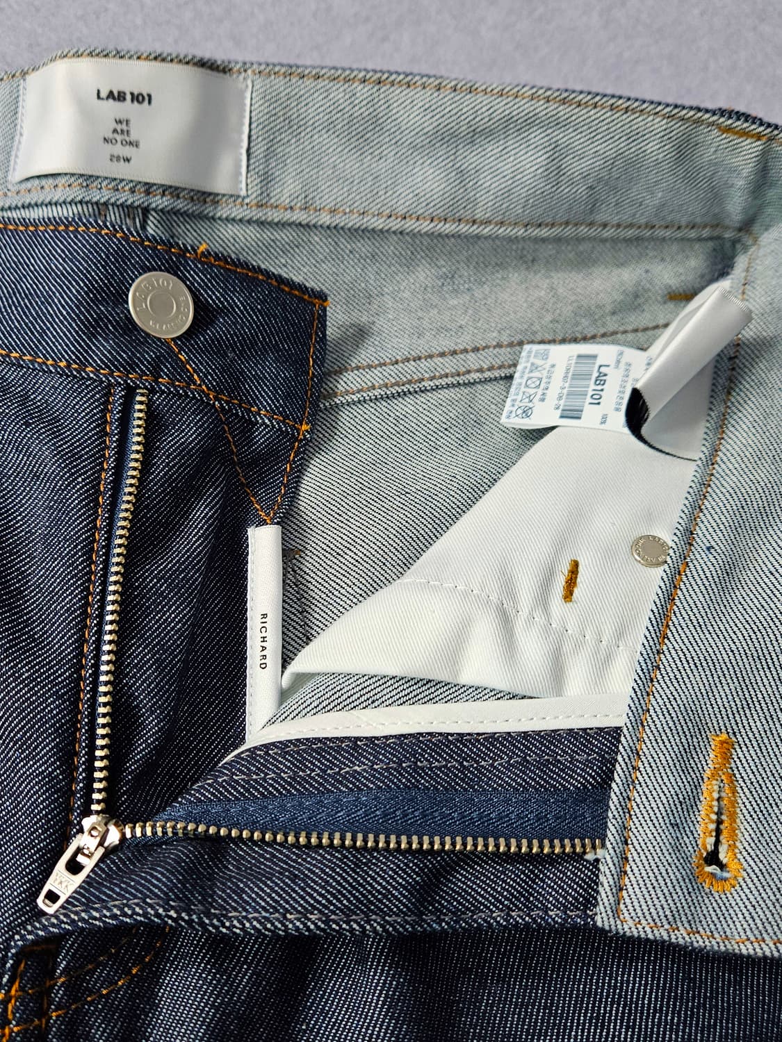 LAB101 RICHARD RIGID RAW DENIM 생지 데님 팬츠 상품이미지4