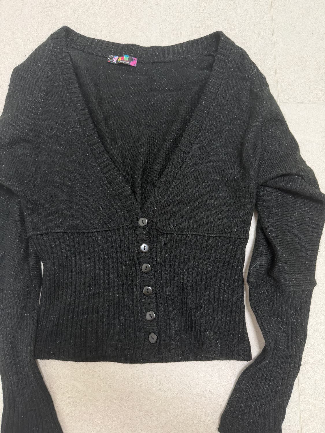 터키 빈티지 글리터 가디건 상품이미지4