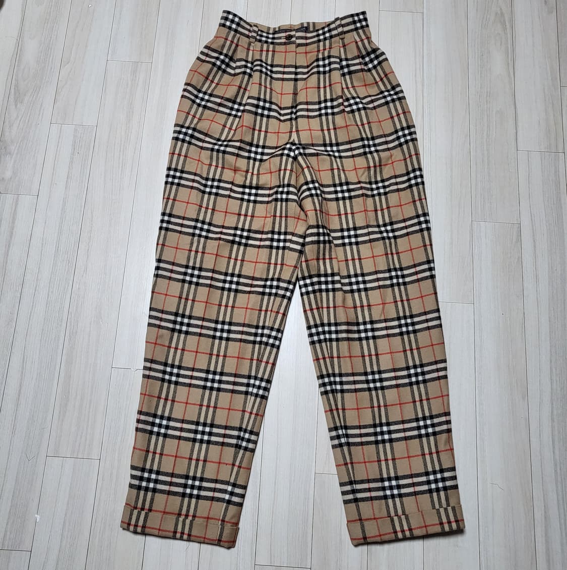 (2) 90s 버버리바지 버버리 울 트라우저 하이웨스트 팬츠 상품이미지10
