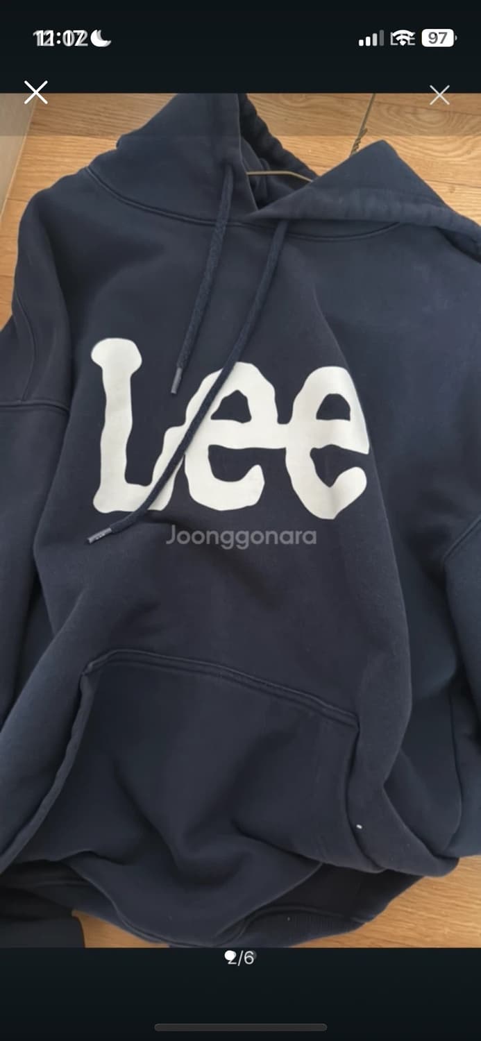 Lee 후드티 M 사이드 상품이미지1