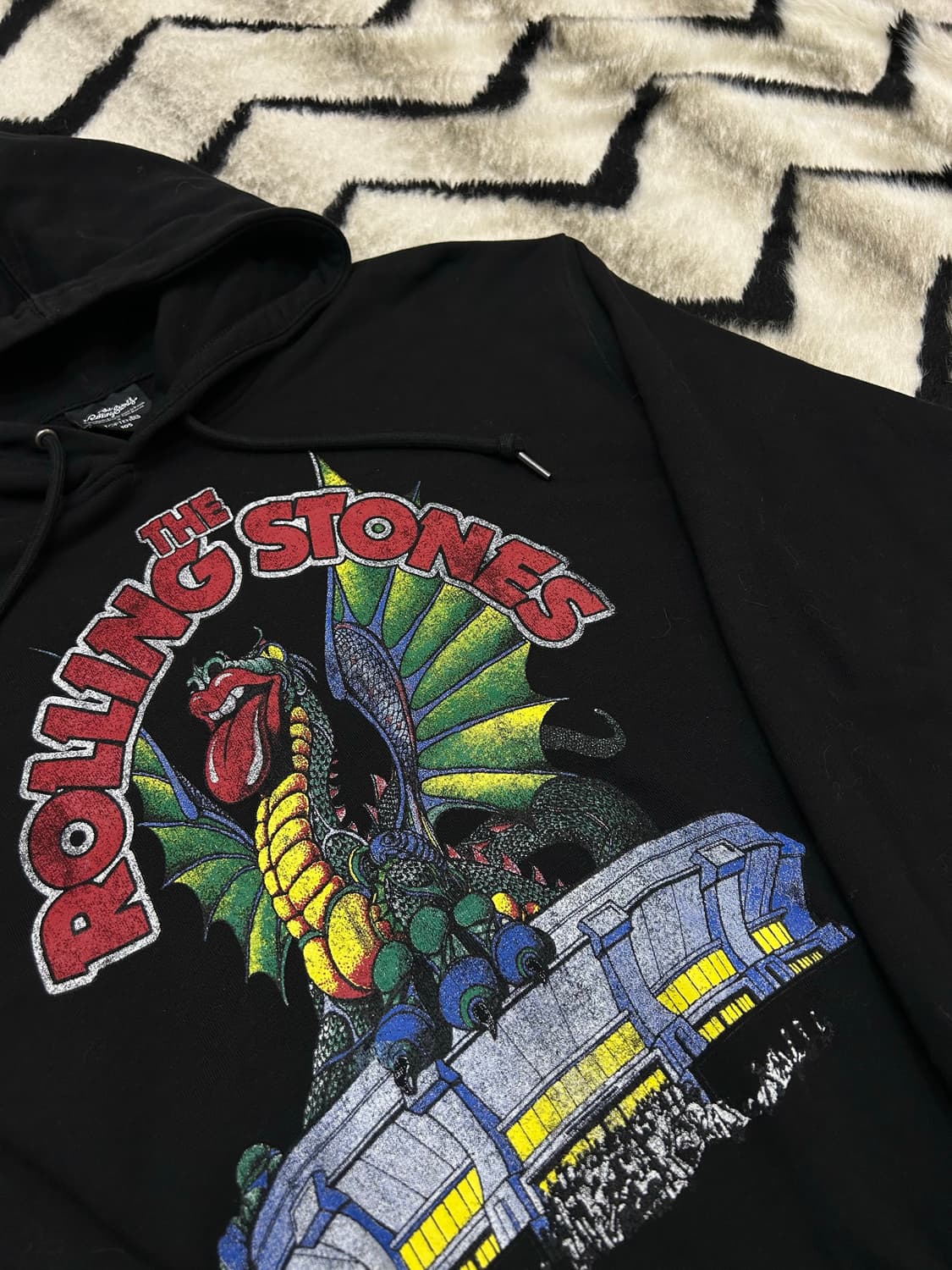 [XL]탑텐x롤링스톤즈 후드/블랙/기모 상품이미지1