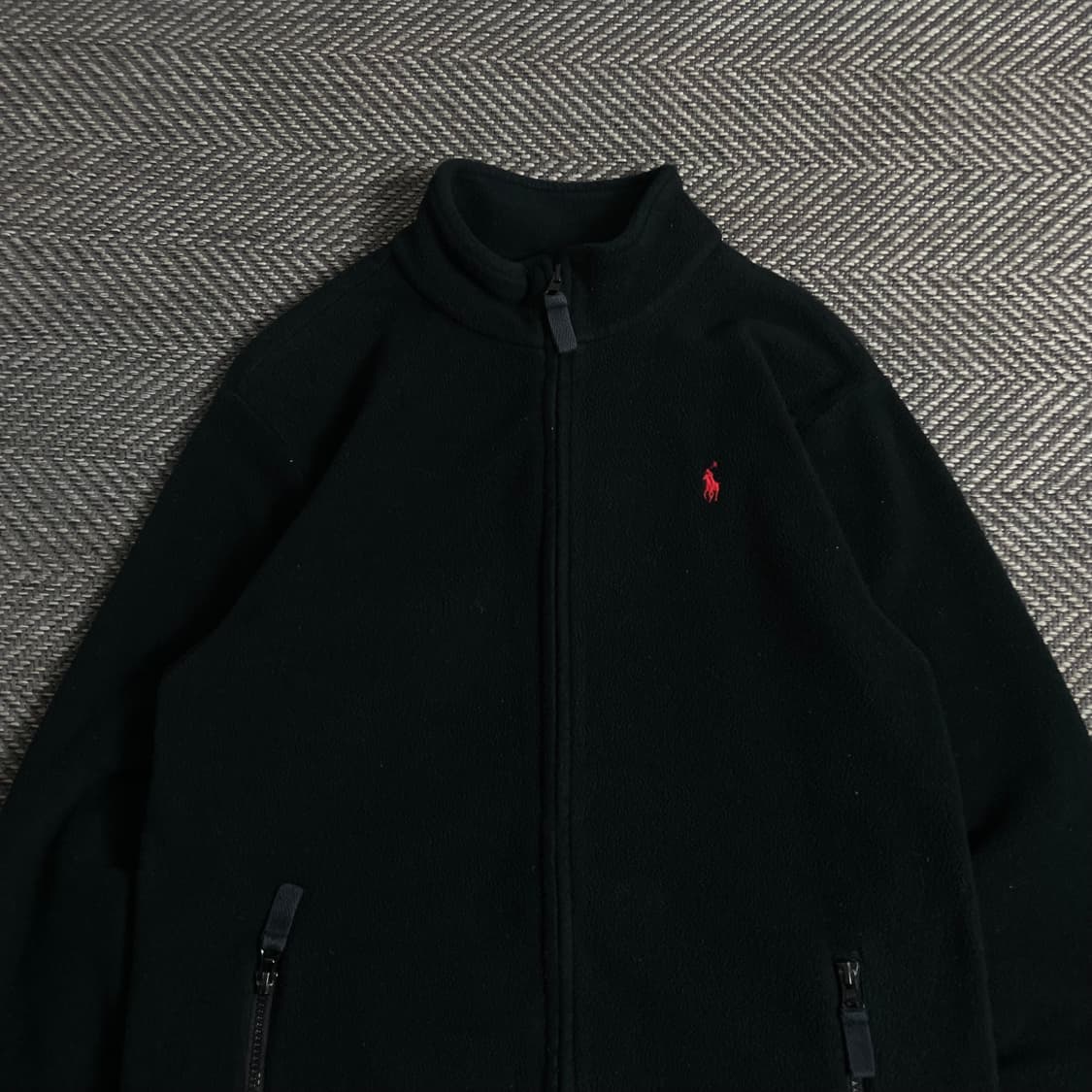 폴로 랄프로렌 포니 블랙 미니멀 후리스 자켓o 3714 상품이미지4