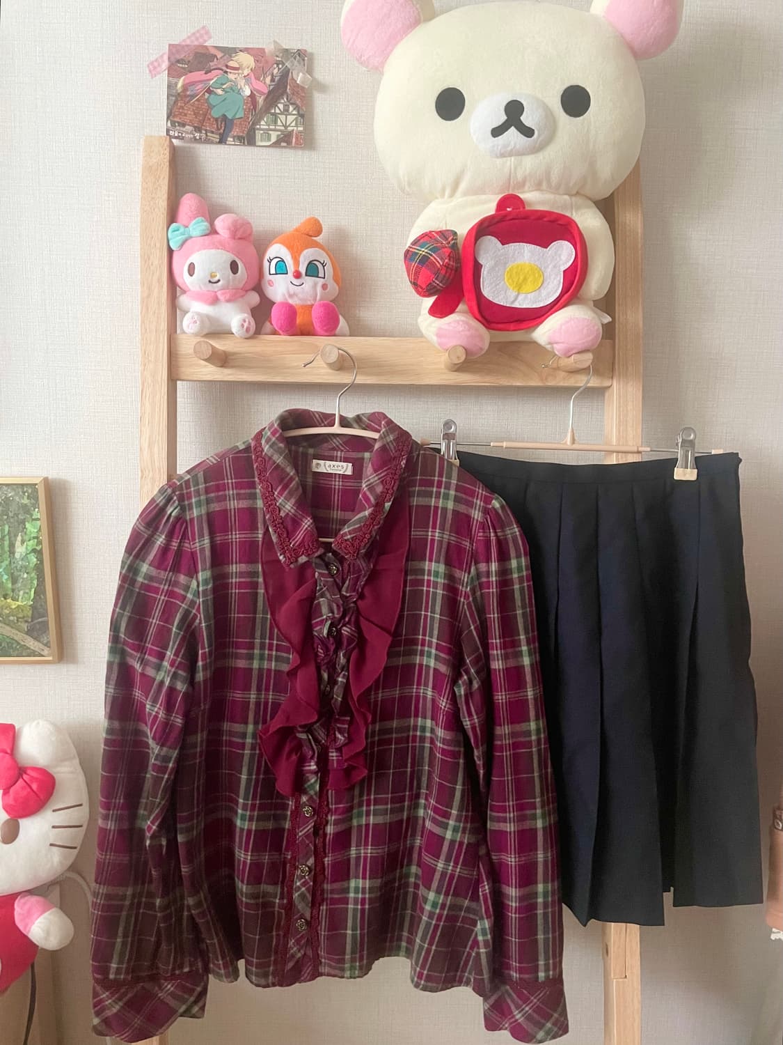 모리걸 빈티지 엑시즈팜 도트 니트 set ♥️🤍🎀 상품이미지3