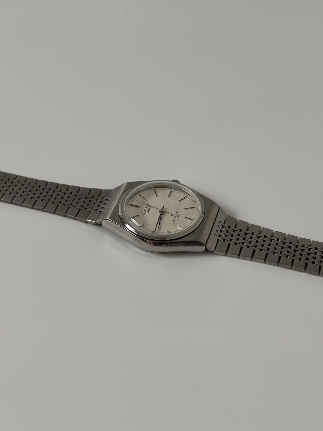 1980s CQ Texture Dial Silver Quartz 상품이미지6