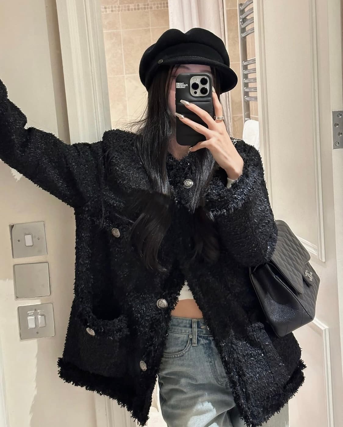 카키포인트 트위드 자켓  상품이미지1