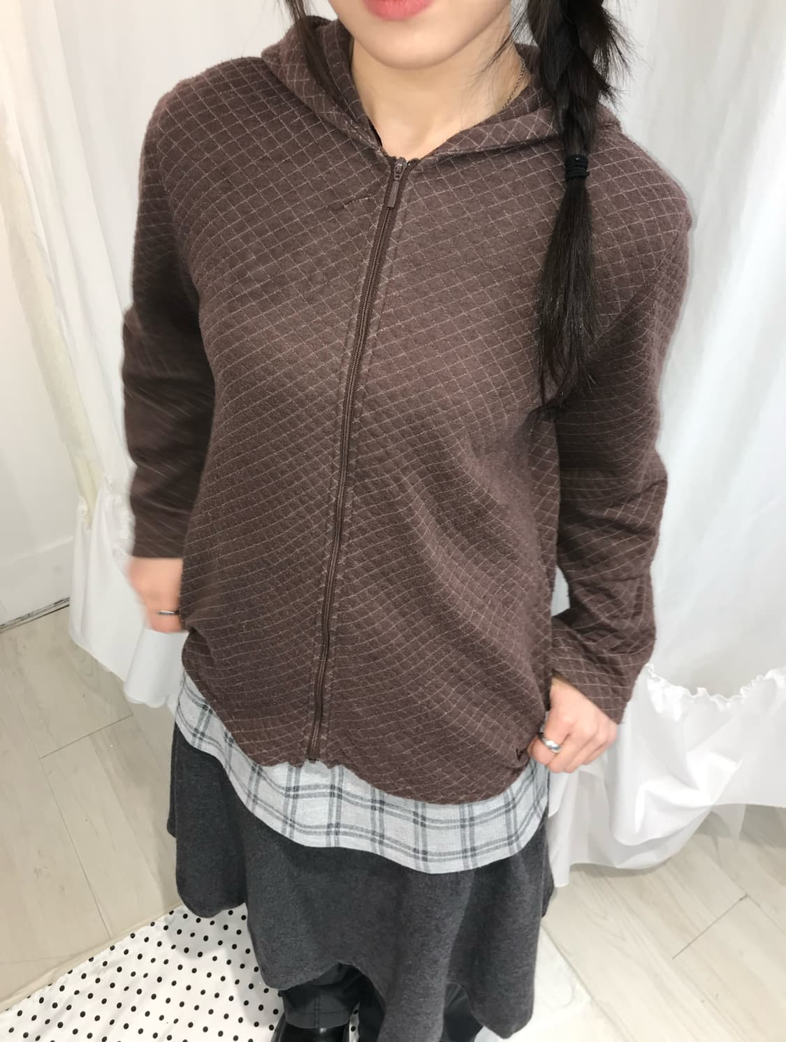 ⊹ Decoy Cocoa Stitch Hood Zip  상품이미지3