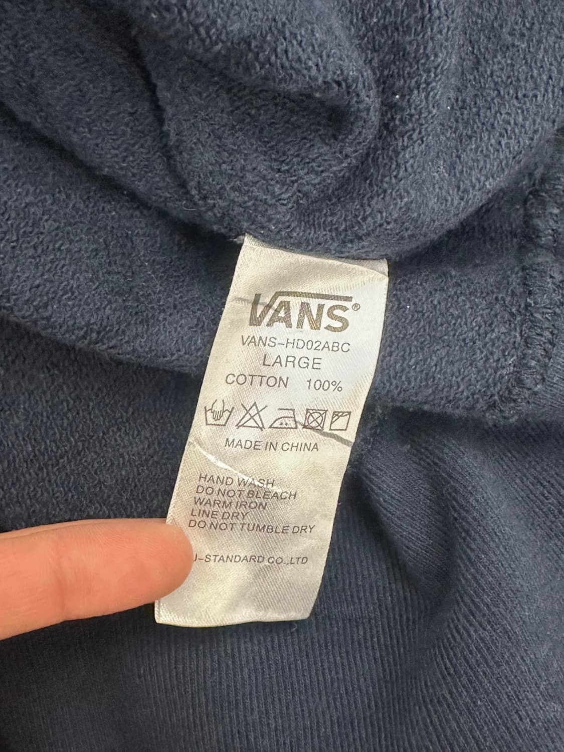 L)VANS vintage 빅로고 네이비 후디 상품이미지5