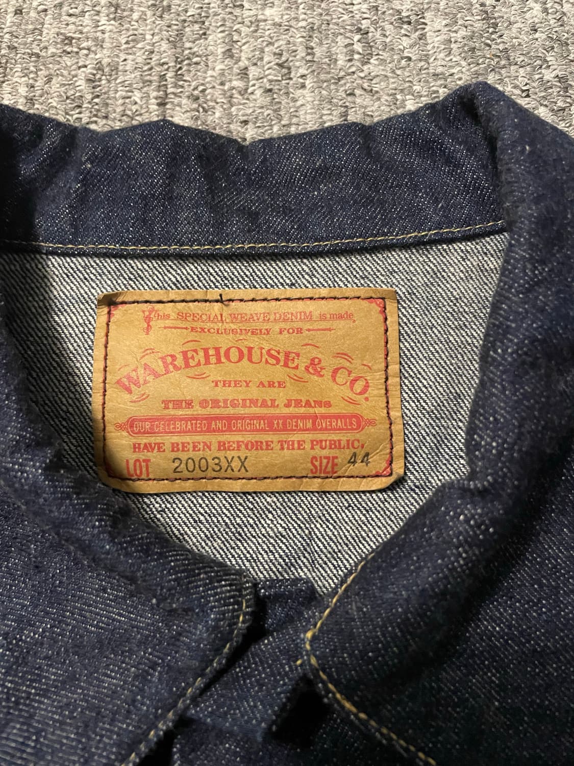 웨어하우스 2003XX 데님자켓 [44] 상품이미지4