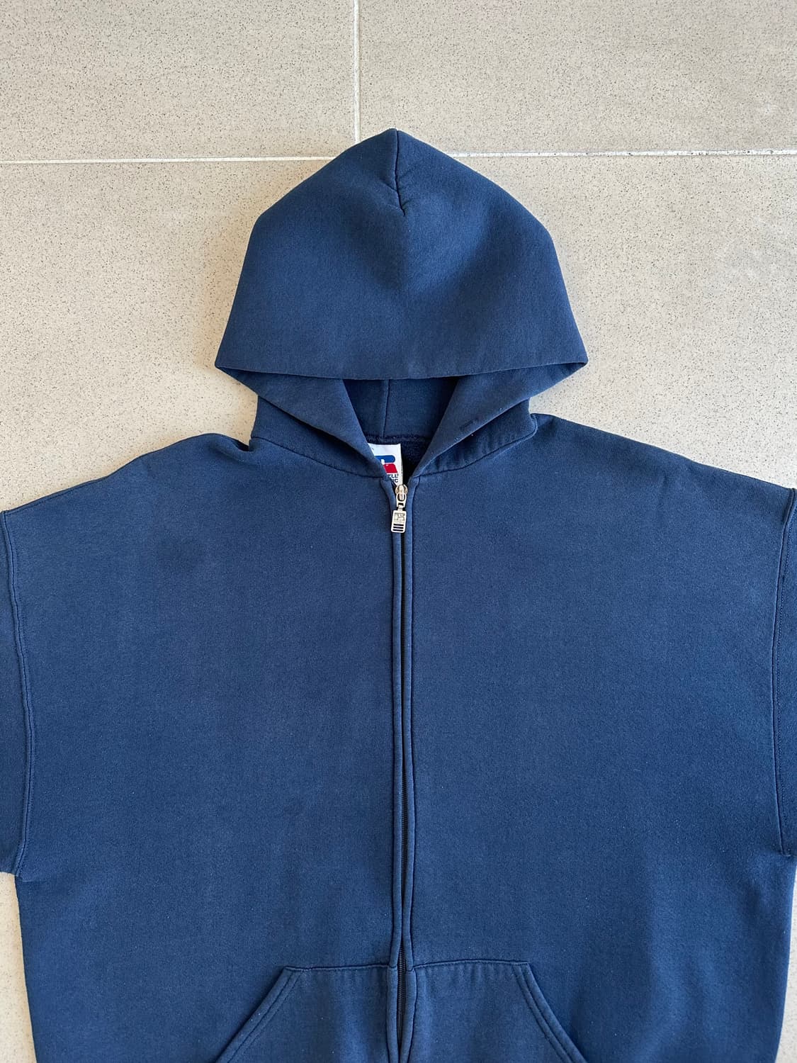 90s 빈티지 러셀 후드집업 네이비 XL 상품이미지4