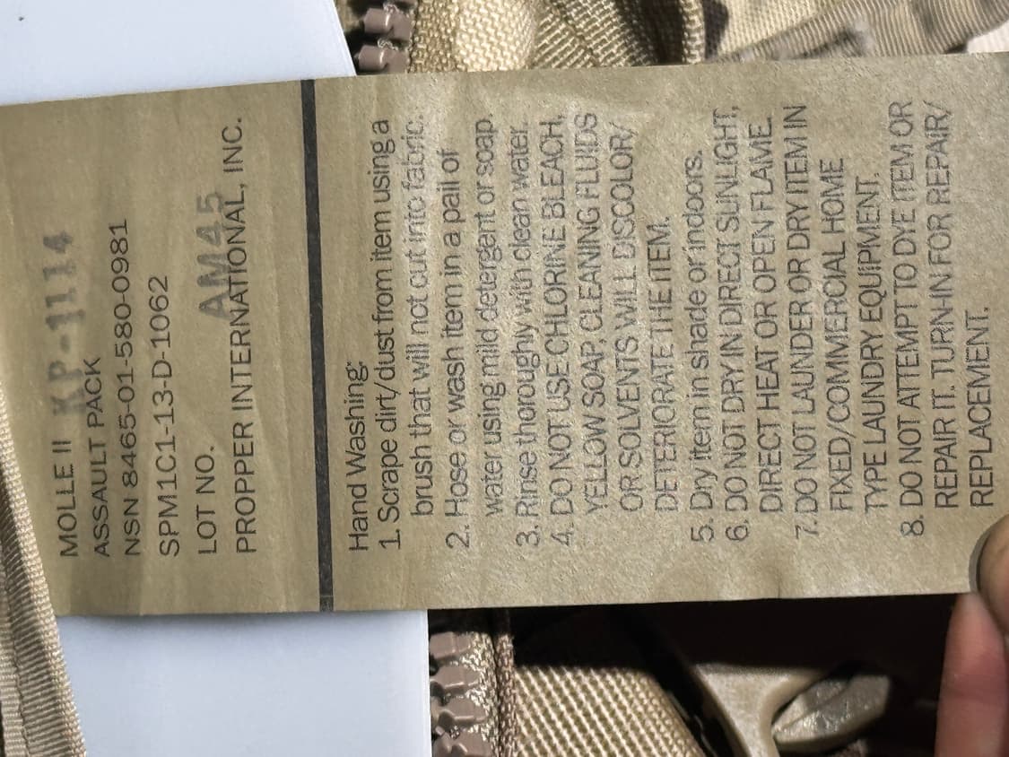 USA ARMY 몰리 2 OCP 어썰트팩 배낭 A급 B급 상품이미지4