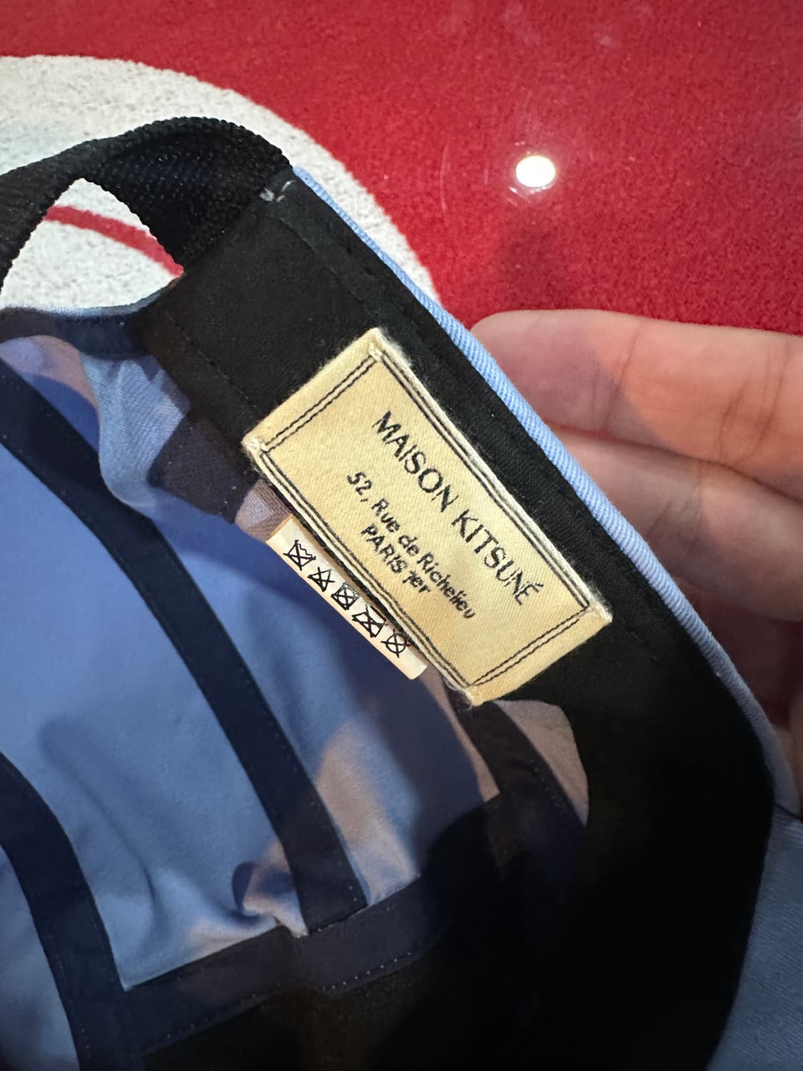 메종키츠네 캠프캡 블루 상품이미지6