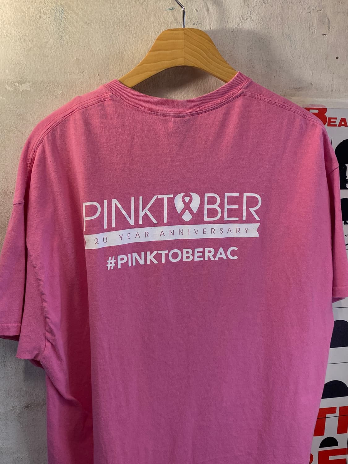 하드락 핑크 프린트 반팔티셔츠 XL 상품이미지5