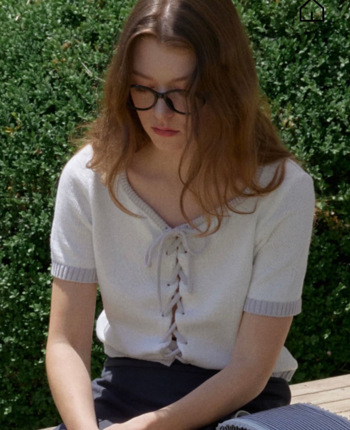 레터프롬문 튤립 라인 아일렛 코튼 가디건 (화이트) 상품이미지2