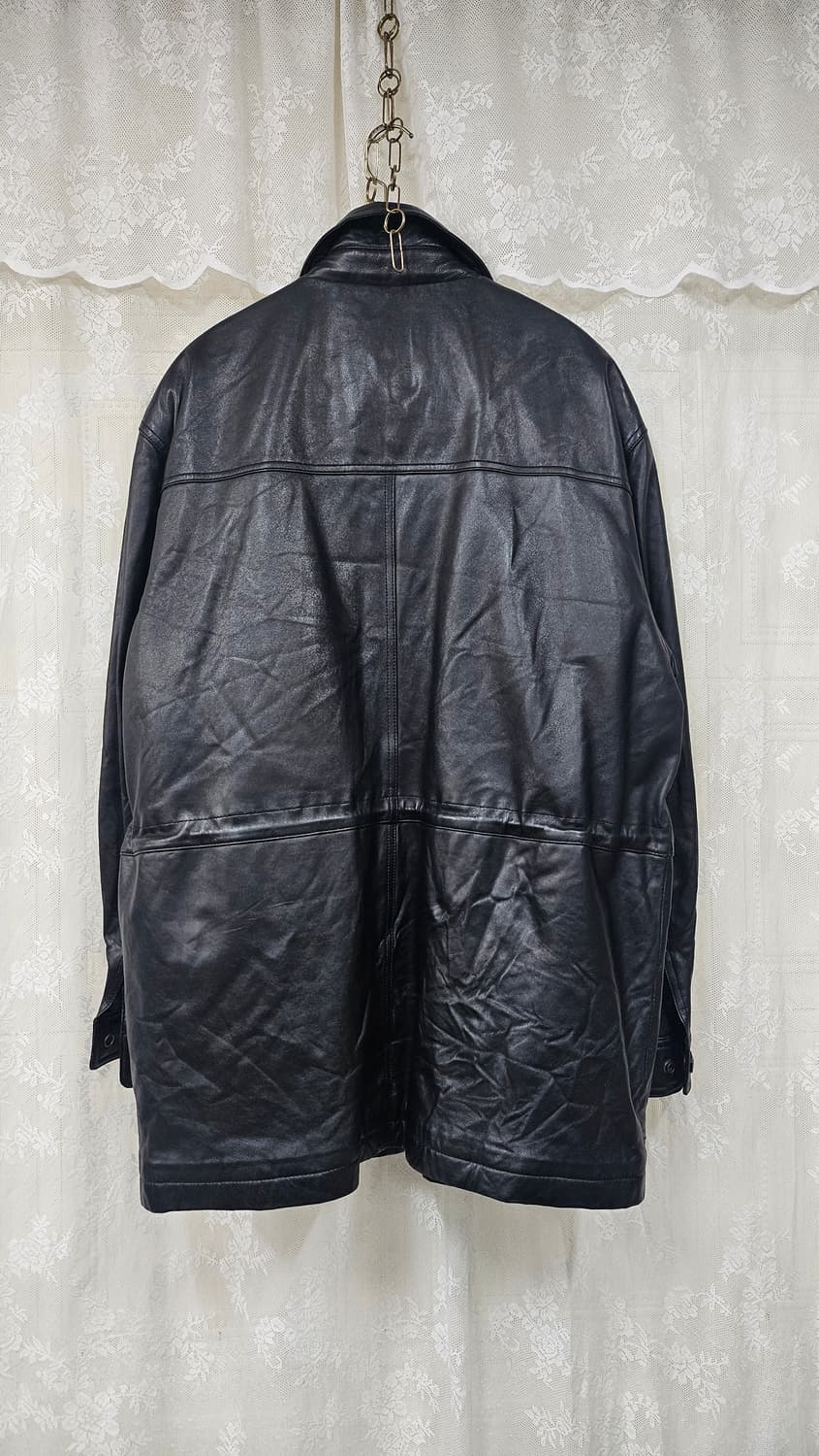 남성 블랙 양가죽 사파리형 자켓 상품이미지3