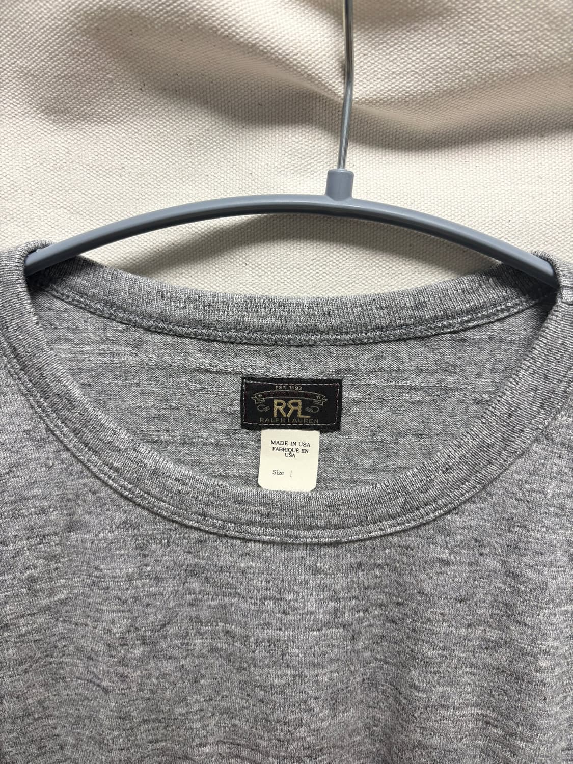 rrl 더블알엘 가먼트다이 투팩 그레이 화이트 L 상품이미지2