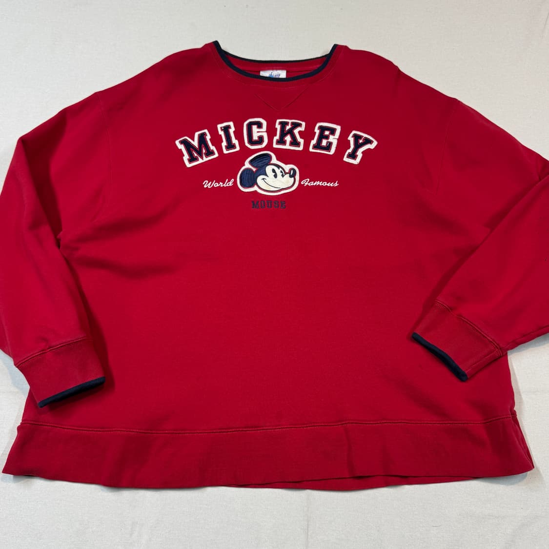 XL) 디즈니랜드 미키마우스 레드 맨투맨 티셔츠 상품이미지2