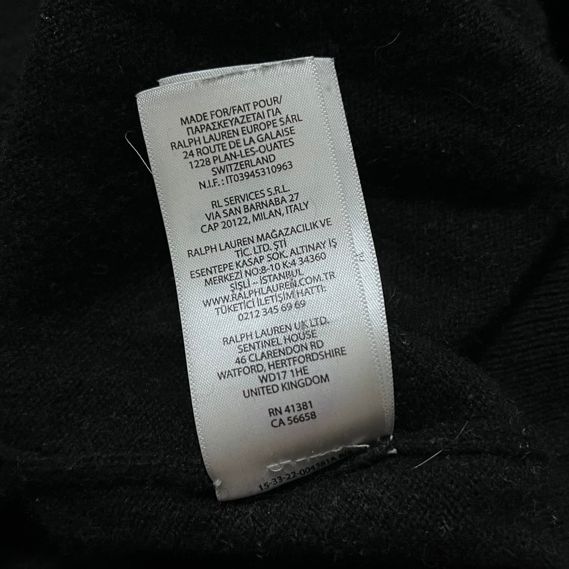 [정품] 폴로 블랙 / 실버포니 캐시미어 라운드 니트 [ XL ] 상품이미지9