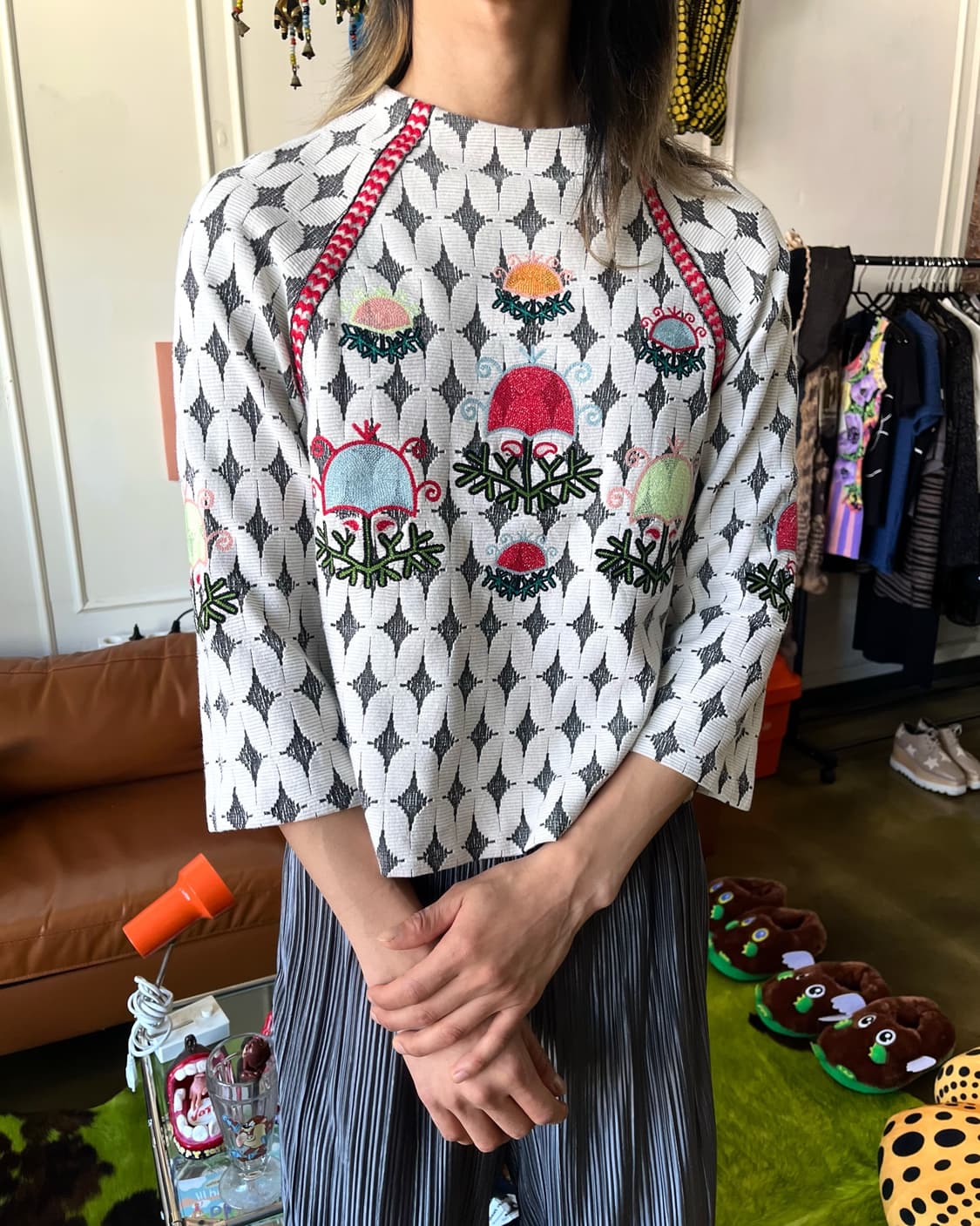 VIVIENNE TAM Oriental Embroidery Top 상품이미지2