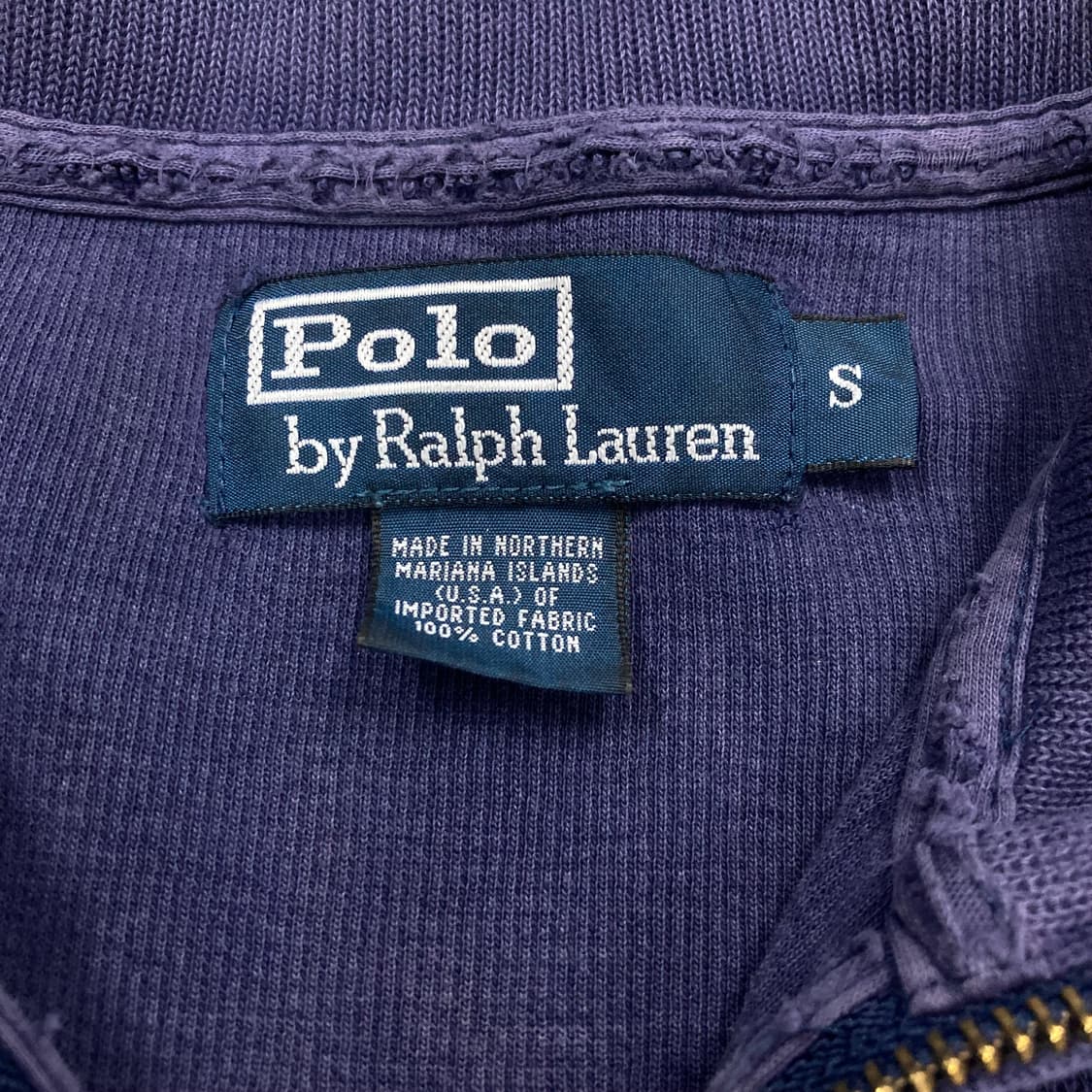 폴로 랄프 로렌 네이비 컬러 스몰 포니 하프 집업 니트 상품이미지3