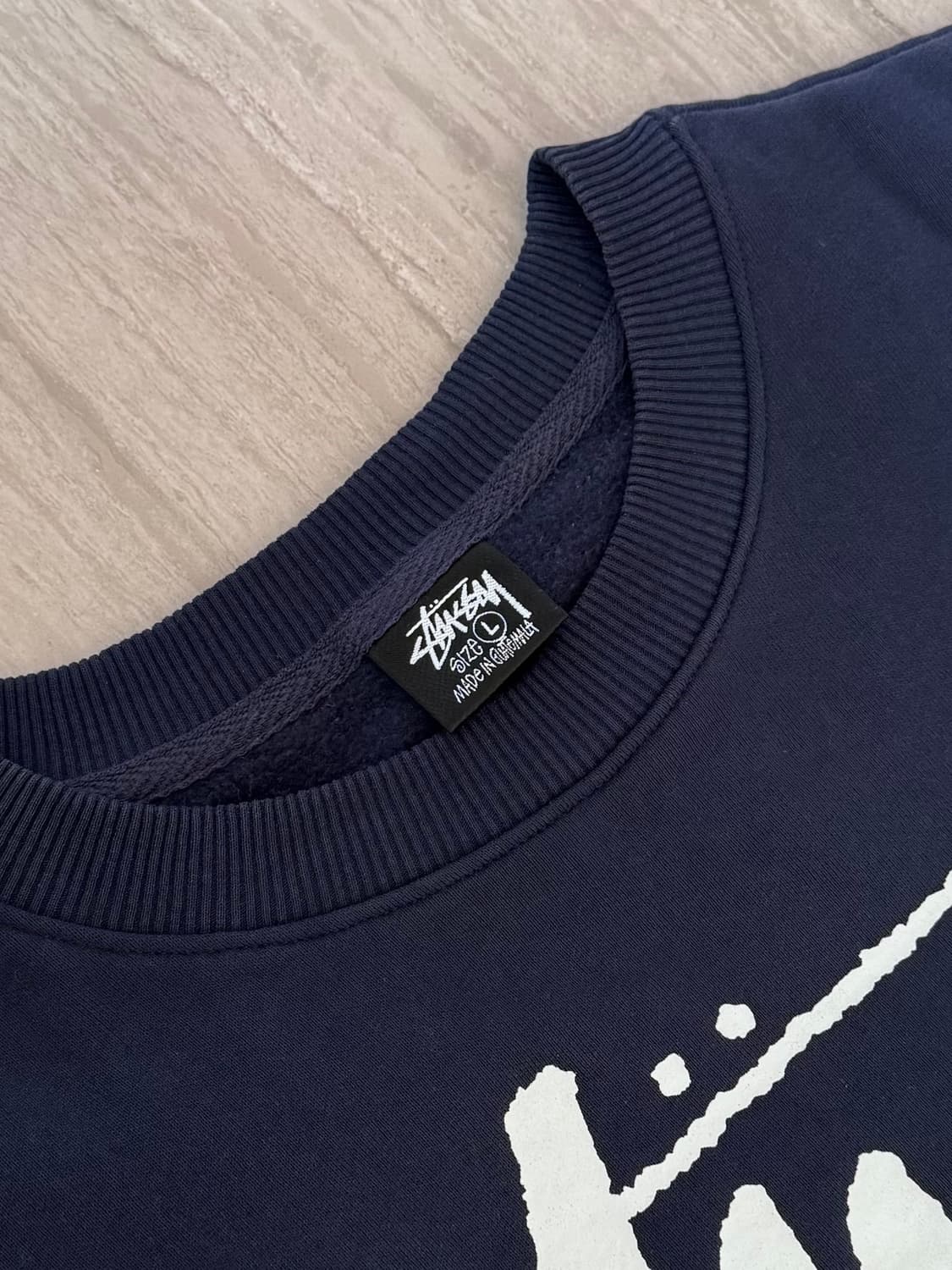 스투시 월드투어 맨투맨 네이비 L 상품이미지4