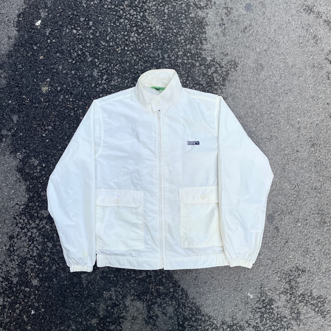 90s 푸마 하이넥 차이나카라 올드스쿨 나일론 트랙자켓 바람막이 L 상품이미지1